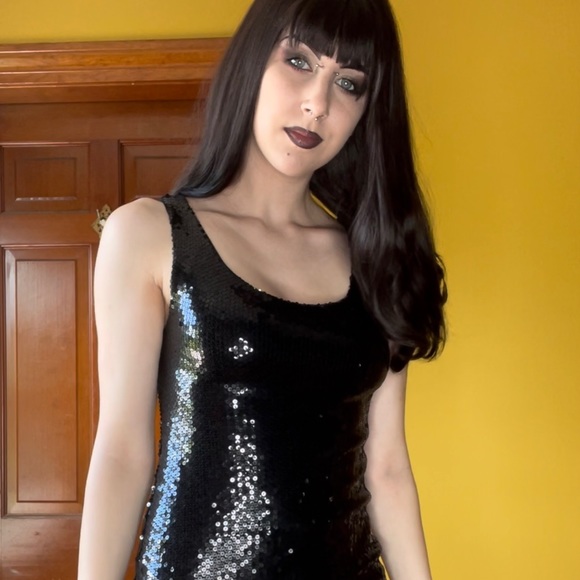 Black Sequin Dress - Picture 13 of 16